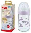 NUK NATURE SENSE SKLENENÁ FĽAŠA 240 ML SILIKÓNOVÝ ČISTIČ M