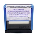 Pečiatka ELEKTRICKÝ PREUKAZ SEP G1 E1 D1 Trodat Imprint 8912 47x18mm