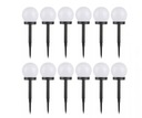 12x SOLÁRNE ZÁHRADNÉ LAMPY LED LAMPA 10 cm GUĽ