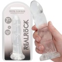 17 cm - dildo s prísavkou, Transparent RealRock