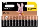 Duracell alkalické AA batérie x 12 ks.