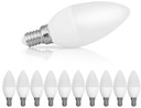 10X LED ŽIAROVKY NA SVIEČKY E14 10W 3000K 910lm TEPLÉ FARBY BEZ FLINT SMD