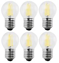 6x E27 LED ŽIAROVKA 6W EDISON RETRO DEKORATÍVNA GUĽA