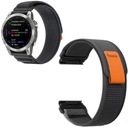 Nylonový suchý zips Black Orange Remienok pre Garmin Fenix ​​​​7 / 6 / 6 Pro / epix2