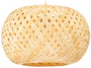 Biela BOHO bambusová závesná lampa 35cm BMB02