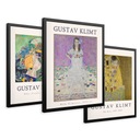 SET Zarámované obrazy plagáty gustav klimt reprodukcie triptychu 43x99