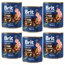 BRIT BY NATURE Mokré krmivo pre psov Bravčové mäso 6 x 800 g