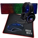 DRAGON BREATH 4v1 RGB hráčska súprava Klávesnica Myš Slúchadlá Pad