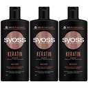 Syoss Keratínový šampón na krehké vlasy 3x440ml