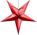 Červené zrkadlo STAR DECORATION závesné 70 cm