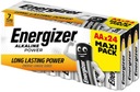 24x alkalická batéria Energizer Power AA LR6 R6