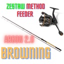 METÓDA FEEDER BROWNING SET ARGÓNOVÁ TYČ + Navijak