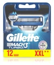 GILLETTE MACH 3 TURBO BLADES 12ks 100% ORIGINÁL