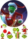 GRINCH Koláčová oblátka Kruhové znaky Potlač cukru A4