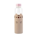 Pusheen borosilikátová sklenená fľaša na vodu 500 ml