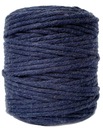 Bavlnená šnúra pre Macrame - NAVY MODRÁ 100m 5mm