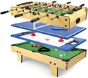 Hrací stôl Foosball air hockey Tenis Biliard 4v1