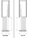 CARGO MINI S-2413 10CM P/W PRAVÉ, DVERE DVERE BLUM L-470