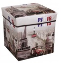 2v1 PUFA Úložný box na hračky Paris 30x30x30cm