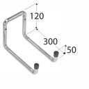 Dvojitý U garážový hák 300mm SOLID PL