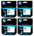 Súprava 4x HP 711 XL BLACK 80ml+711 CMY CZ133A