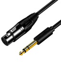 XLR kábel mikrofónu samica - veľký jack 6,5mm 3m