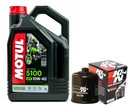 Olej MOTUL 5100 10W40 4L. + Filter KN-138, Suzuki VZ800, 97-11