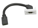 MEDIABOX 22,5x45 HDMI g-g modul lomený 12cm biely