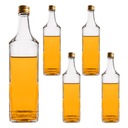 5x GRANITOVÉ SKLENENÉ FĽAŠE 500 ml 0,5 na VODKU, VÍNO, BIMBERS WHISKY LIKÉR