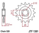 Jt Predné ozubené koleso 2042 16 s gumou Honda Nc 700 12