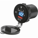 Motocykel USB QC+C PD zásuvka MUS Display 12