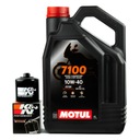 Motorový olej MOTUL 7100 10W40 4T 4l MA2 + filter K&N KN204 zdarma