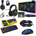 POČÍTAČOVÁ SÚPRAVA 4V1 DARČEK KLÁVESNICA MYŠ RGB