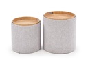 Sada 2ks AVIKO Pouf Light Grey Container s funkciou