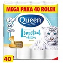 Queen trojvrstvový toaletný papier 40 roliek MEGA PAKA