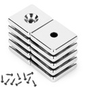 NEODYMOVÝ MAGNET NA SKRUTKU 14x14x3 mm SILNÝ - 10 KS