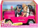 BÁBIKA BARBIE RUŽOVÉ JEEP PLÁŽOVÉ AUTO + 2 BÁBIKY Barbie a Ken