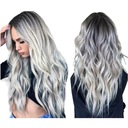 WIG GREY šedá BLOND ombre vlny šiltovka ZDARMA