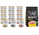 RAFI CAT mix 3 príchutí 24x415g + kuracie vrece 7kg