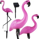 3 x Dekoračná solárna lampa Flamingo Set Flamingos Záhradná dekorácia