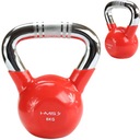 KTC08 CHROME Vrúbkovaná KETTLEBELL RÚČKA LIATIA ČERVENÁ HMS 8KG