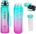 Turistická fľaša na vodu SPORTY Tritan 950ml NILS + ovocná vložka