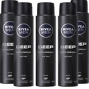 NIVEA MEN Pánsky antiperspirant Hlboký sprej 5x250ml