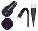 USB 3.0 autonabíjačka + LIGHTNING kábel