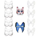 10× Therian Halloween Cat Face Mask DIY Paintable Cat Mask