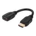 Manhattan HDMI-HDMI M/F Ethernet kábel / predlžovací kábel 4K60Hz 0,2m, čierny