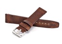 Remienok na hodinky 20 mm, Vintage BROWN Leather Strong