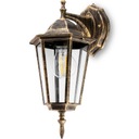 Záhradné nástenné svietidlo Lantern lampa DOWN E27 Patina