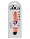 Vibrátor King Cock Stiffy, telovej farby, 18,5 cm