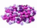 Pom poms PURPLE mix 1 cm 100 kusov